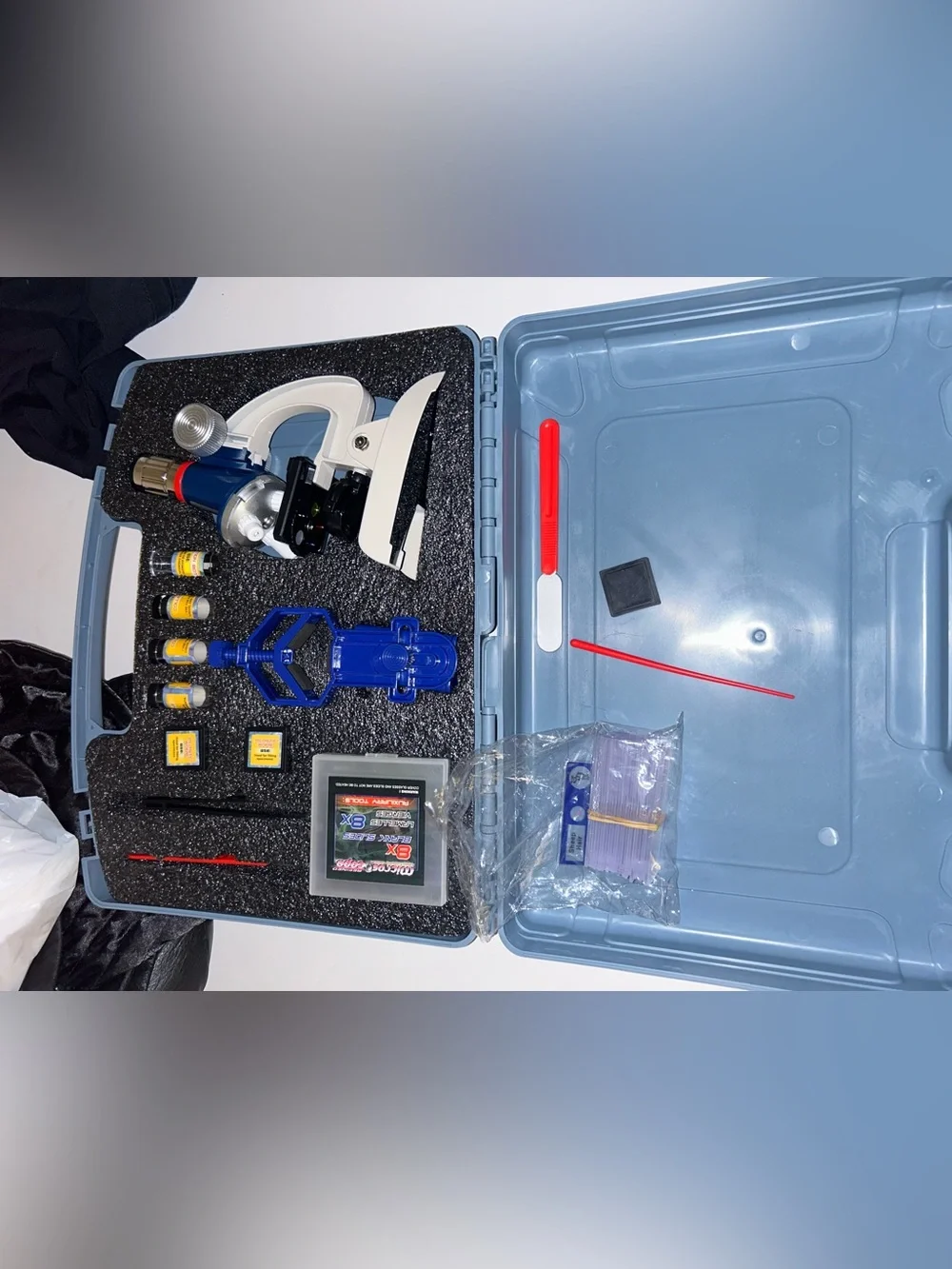 Kids Educational Microscope Kit – Blue Carry Case